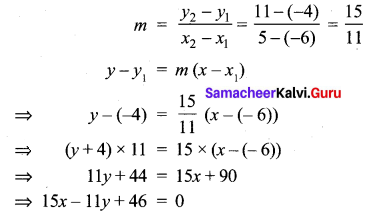 Chapter 5 Coordinate Geometry Answers Samacheer Kalvi 10th Maths