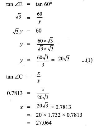 Samacheer Kalvi 10th Maths Chapter 6 Trigonometry Ex 6.3 5
