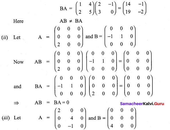 Samacheer Kalvi 11th Maths Solutions Chapter 7 Matrices and Determinants Ex 7.1 21