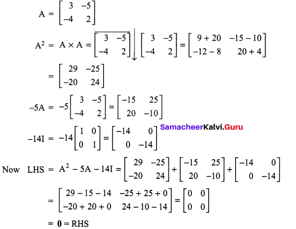 Samacheer Kalvi 11th Maths Solutions Chapter 7 Matrices and Determinants Ex 7.1 66