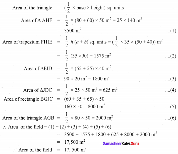 Samacheer Kalvi 8th Maths Books Measurements Chapter 2 Measurements Ex 2.2