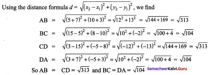 Samacheer Kalvi 9th Maths Chapter 5 Coordinate Geometry Additional Questions 64