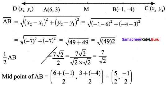 Samacheer Kalvi 9th Maths Chapter 5 Coordinate Geometry Ex 5.4 6