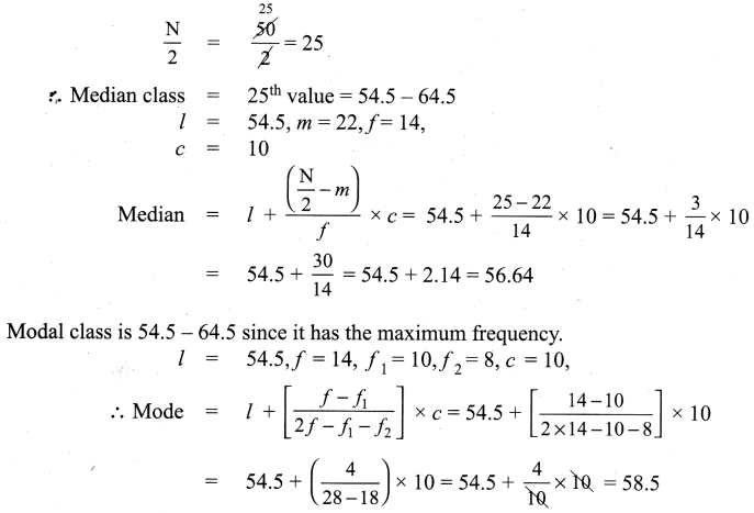 Samacheer Kalvi 9th Maths Chapter 8 Statistics Ex 8.3 11
