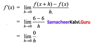 Samacheer Kalvi 11th Maths Solutions Chapter 10 Differentiability and Methods of Differentiation Ex 10.1 1