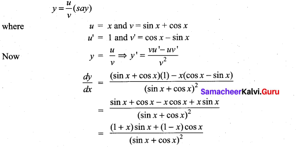 Samacheer Kalvi 11th Maths Solutions Chapter 10 Differentiability and Methods of Differentiation Ex 10.2 3