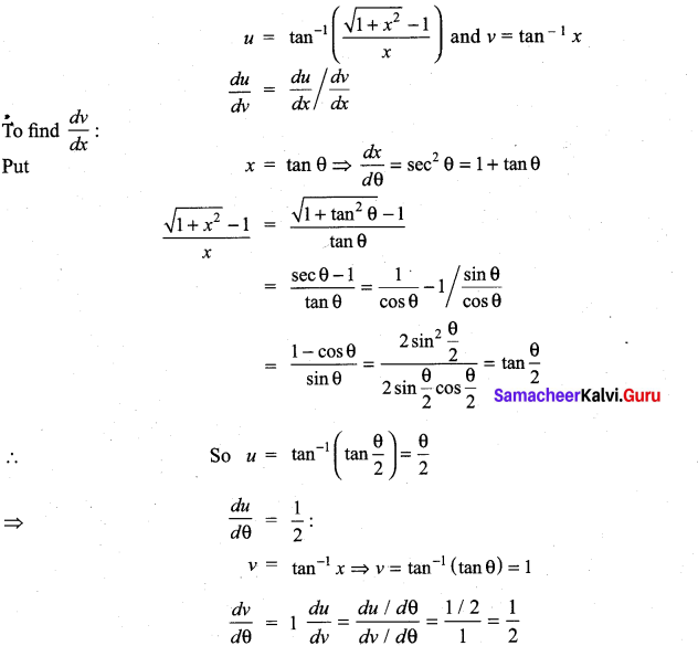 Samacheer Kalvi 11th Maths Solutions Chapter 10 Differentiability and Methods of Differentiation Ex 10.4 27