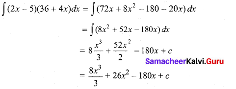 Samacheer Kalvi 11th Maths Solutions Chapter 11 Integral Calculus Ex 11.5 3