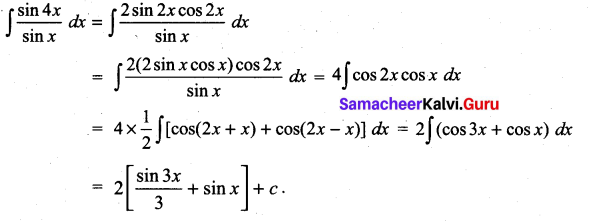Samacheer Kalvi 11th Maths Solutions Chapter 11 Integral Calculus Ex 11.5 9