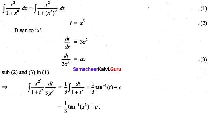 Samacheer Kalvi 11th Maths Solutions Chapter 11 Integral Calculus Ex 11.6 2