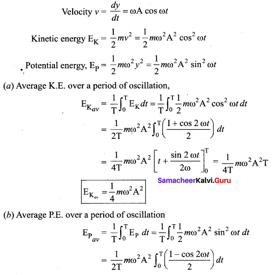 Samacheer Kalvi 11th Physics Solutions Chapter 10 Oscillations 103