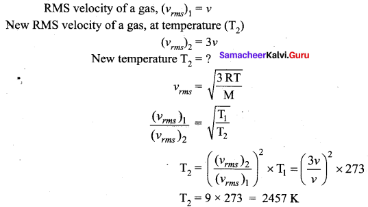 Samacheer Kalvi 11th Physics Solutions Chapter 9 Kinetic Theory of Gases 52