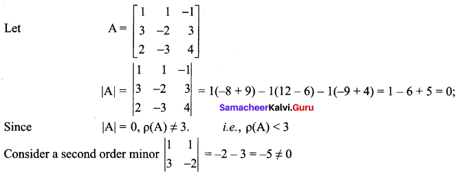 Samacheer Kalvi 12th Maths Solutions Chapter 1 Applications of Matrices and Determinants Ex 1.2 2