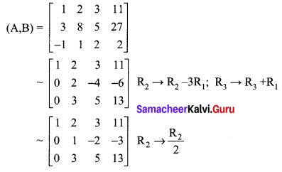 Samacheer Kalvi 12th Maths Solutions Chapter 1 Applications of Matrices and Determinants Ex 1.5 Q1.2