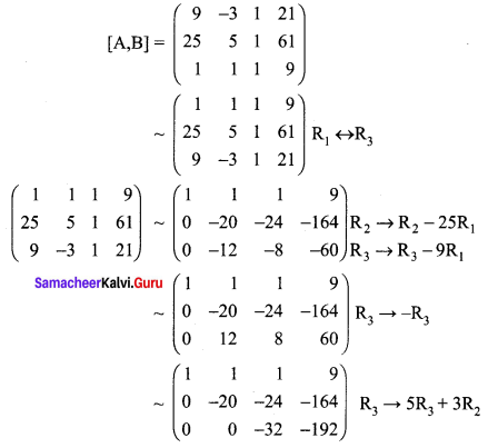 Samacheer Kalvi 12th Maths Solutions Chapter 1 Applications of Matrices and Determinants Ex 1.5 Q2