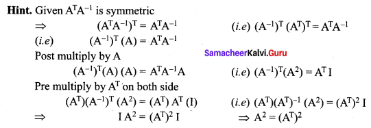 Samacheer Kalvi 12th Maths Solutions Chapter 1 Applications of Matrices and Determinants Ex 1.8 Q11