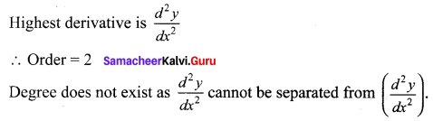 Samacheer Kalvi 12th Maths Solutions Chapter 10 Ordinary Differential Equations Ex 10.1 5