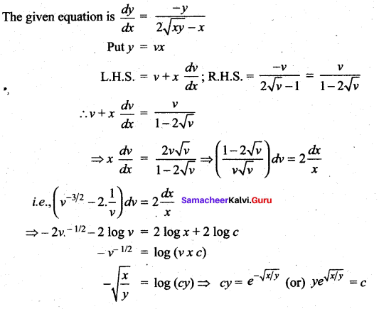 Samacheer Kalvi 12th Maths Solutions Chapter 10 Ordinary Differential Equations Ex 10.6 29