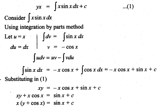 Samacheer Kalvi 12th Maths Solutions Chapter 10 Ordinary Differential Equations Ex 10.7 10