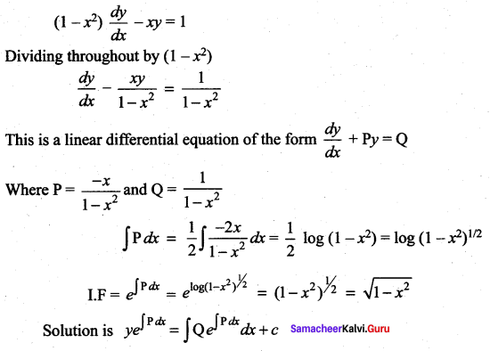 Samacheer Kalvi 12th Maths Solutions Chapter 10 Ordinary Differential Equations Ex 10.7 6