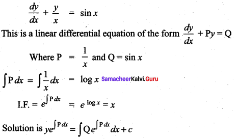 Samacheer Kalvi 12th Maths Solutions Chapter 10 Ordinary Differential Equations Ex 10.7 9