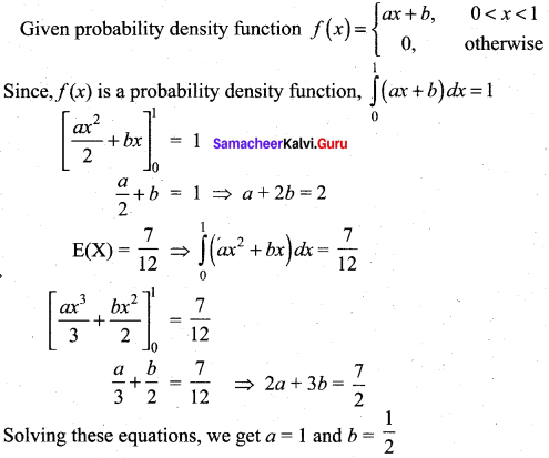 Samacheer Kalvi 12th Maths Solutions Chapter 11 Probability Distributions Ex 11.6 17
