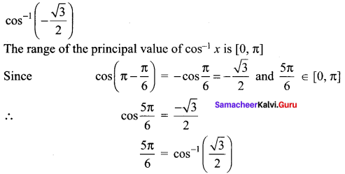 Samacheer Kalvi 12th Maths Solutions Chapter 4 Inverse Trigonometric Functions Ex 4.2 11