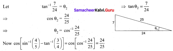 Samacheer Kalvi 12th Maths Solutions Chapter 4 Inverse Trigonometric Functions Ex 4.3 Q4.3