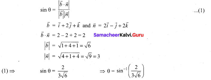 Samacheer Kalvi 12th Maths Solutions Chapter 6 Applications of Vector Algebra Ex 6.9 6