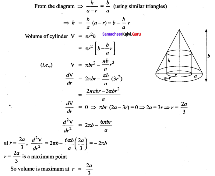 Samacheer Kalvi 12th Maths Solutions Chapter 7 Applications of Differential Calculus Ex 7.8 39
