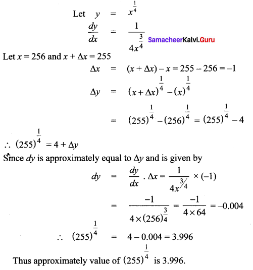Samacheer Kalvi 12th Maths Solutions Chapter 8 Differentials and Partial Derivatives Ex 8.1 15