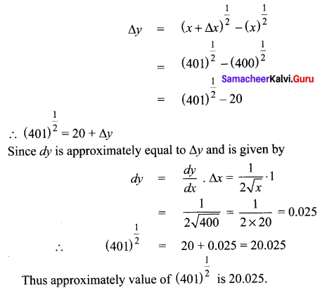 Samacheer Kalvi 12th Maths Solutions Chapter 8 Differentials and Partial Derivatives Ex 8.1 17