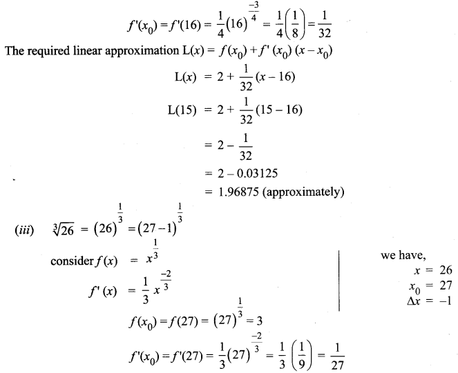 Samacheer Kalvi 12th Maths Solutions Chapter 8 Differentials and Partial Derivatives Ex 8.1 6