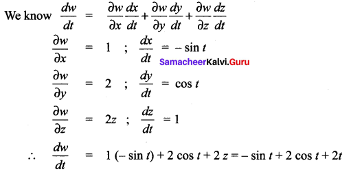 Samacheer Kalvi 12th Maths Solutions Chapter 8 Differentials and Partial Derivatives Ex 8.6 21