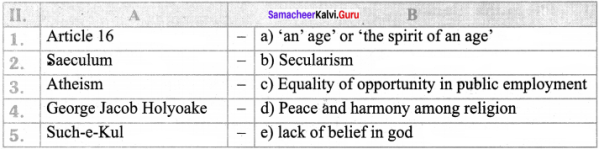 Samacheer Kalvi Guru 8th Social Term 2 Chapter 1 Understanding Secularism