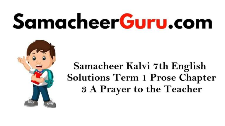 Samacheer Kalvi 7th English Solutions Term 1 Poem Chapter 3 Your Space