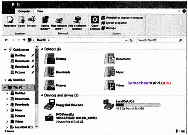 Samacheer Kalvi Computer Application Chapter 5 Working with Typical Operating System