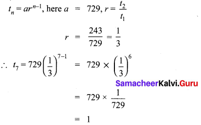 10th Maths 2.7 Exercise Numbers And Sequences Samacheer Kalvi