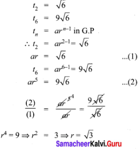 Samacheer Kalvi 10th Maths Solutions Chapter 2 Numbers and Sequences