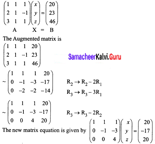 Samacheer Kalvi 12th Business Maths Solutions Chapter 1 Applications of Matrices and Determinants Additional Problems 13