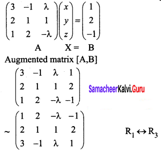 Samacheer Kalvi 12th Business Maths Solutions Chapter 1 Applications of Matrices and Determinants Ex 1.1 Q6