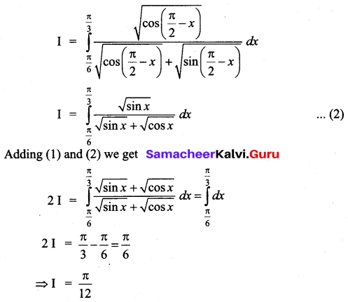 Samacheer Kalvi 12th Business Maths Solutions Chapter 2 Integral Calculus I Additional Problems 35
