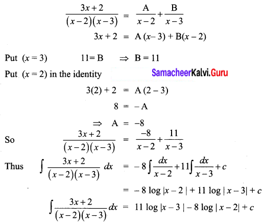 Samacheer Kalvi 12th Business Maths Solutions Chapter 2 Integral Calculus I Ex 2.2 Q5