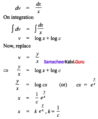 Samacheer Kalvi 12th Business Maths Solutions Chapter 4 Differential Equations Ex 4.3 Q1.1