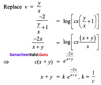 Samacheer Kalvi 12th Business Maths Solutions Chapter 4 Differential Equations Ex 4.3 Q2.3