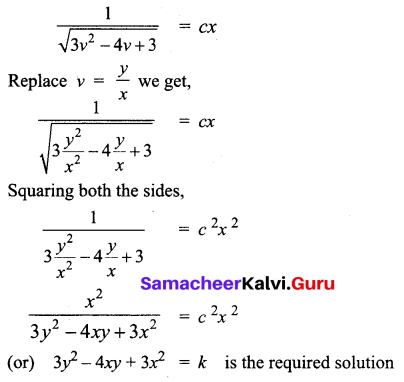 Samacheer Kalvi 12th Business Maths Solutions Chapter 4 Differential Equations Ex 4.3 Q4.2