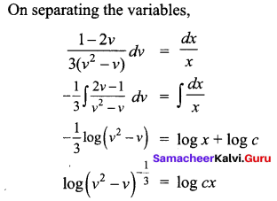 Samacheer Kalvi 12th Business Maths Solutions Chapter 4 Differential Equations Ex 4.3 Q5.1