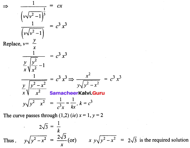 Samacheer Kalvi 12th Business Maths Solutions Chapter 4 Differential Equations Ex 4.3 Q6.2