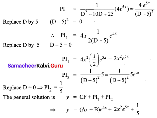 Samacheer Kalvi 12th Business Maths Solutions Chapter 4 Differential Equations Ex 4.5 Q10