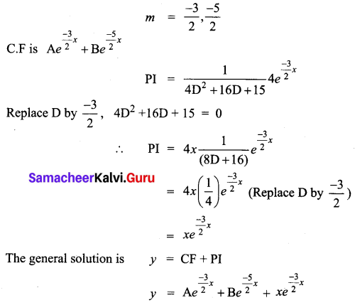 Samacheer Kalvi 12th Business Maths Solutions Chapter 4 Differential Equations Ex 4.5 Q11